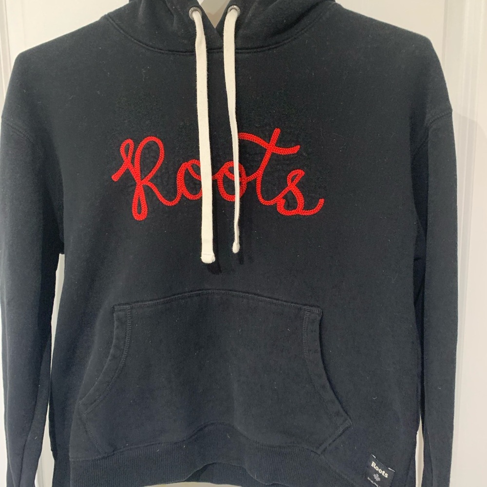 Roots Black Hoodie with Red Logo A2